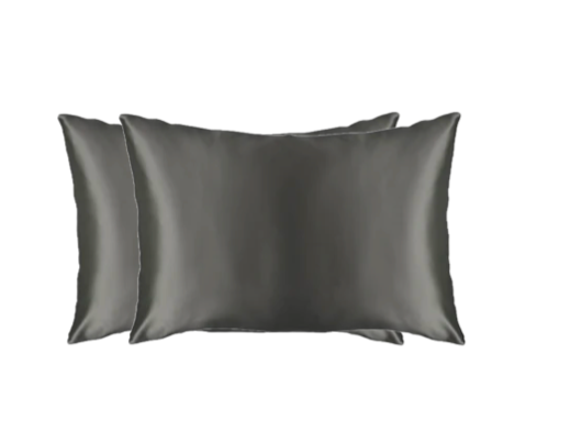 Smoky Diamond (Gunmetal Gray) | 100% Mulberry Silk Pillowcase - Double