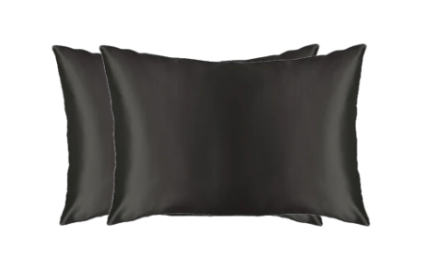 Deepest Onyx (Black) | 100% Mulberry Silk Pillowcase - Double